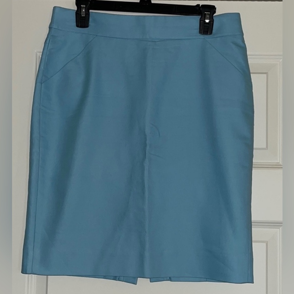J. Crew Baby Blue No. 2 Pencil Skirt w/ Pockets - Picture 3 of 8